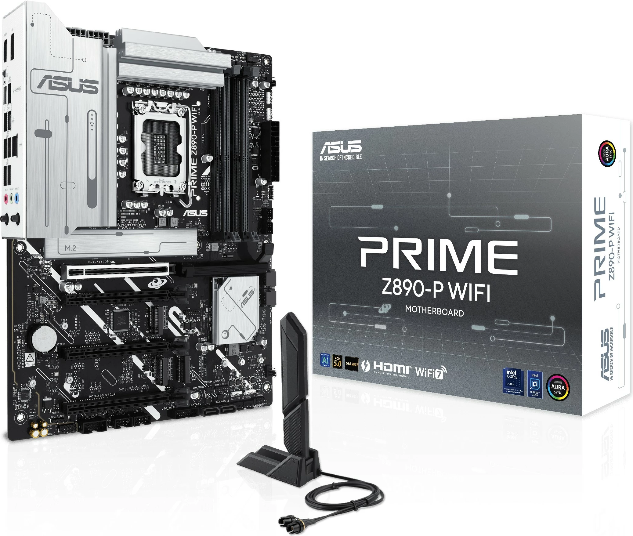 Pllakë amë ASUS PRIME Z890-P WIFI, Intel, LGA 1851, DDR5, 192 GB, e zezë