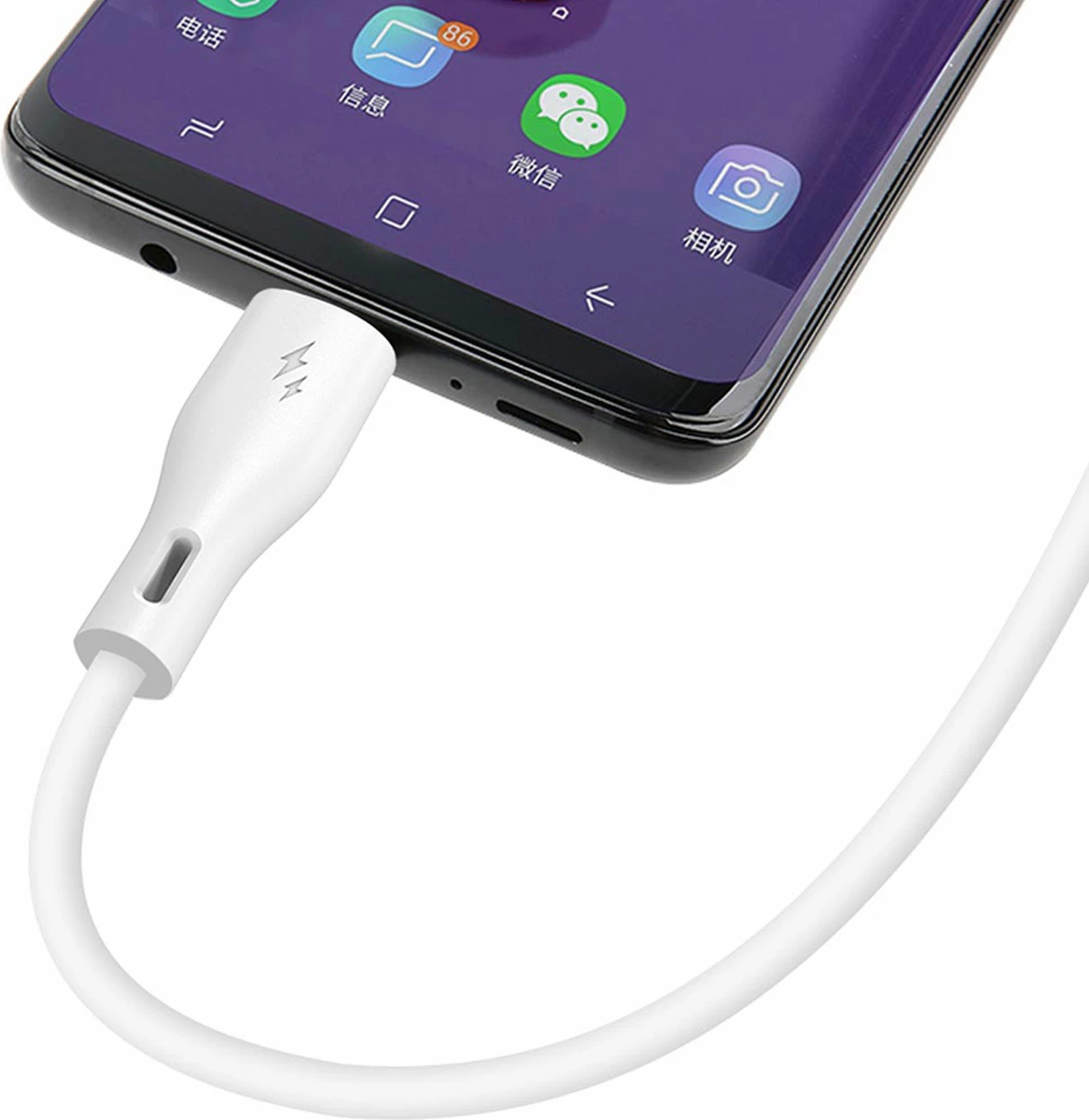 Kabllo Dudao L2T, USB në Type-C, 1m, 5A, Bardhë