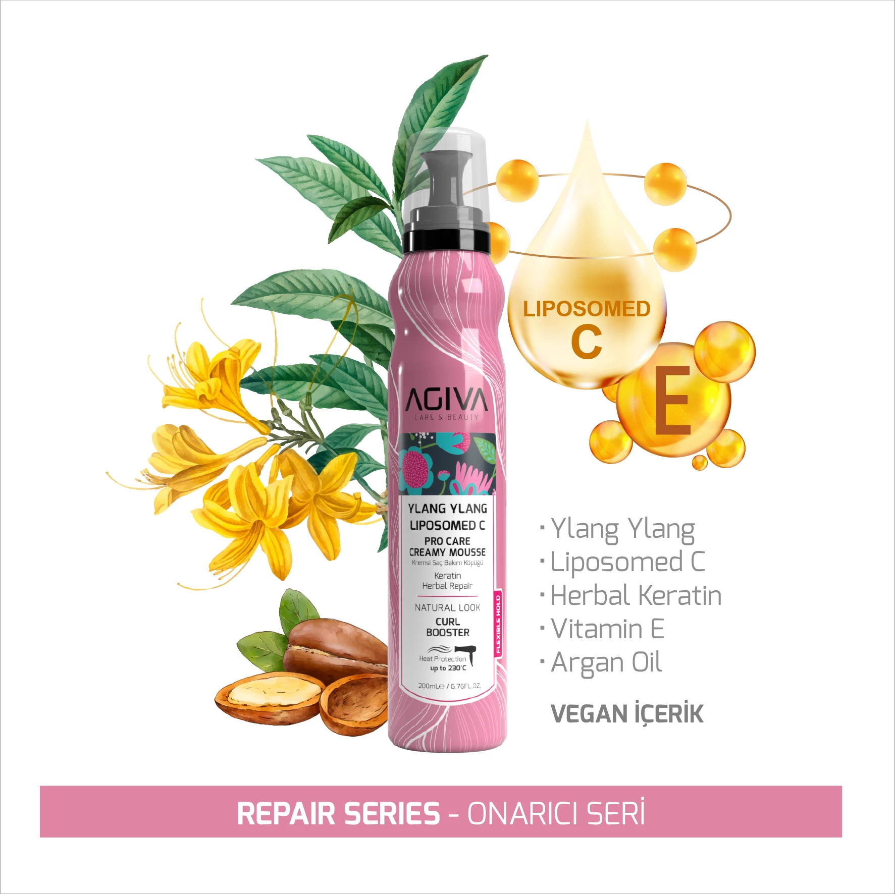 Shkumë për flokë Agiva Ylang Ylang Lıpozom C Pro Care 