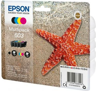 Fishek boje, Epson 603 C13T03U64010, standard, 4-ngjyra, Black/Cyan/Magenta/Yellow, multipack