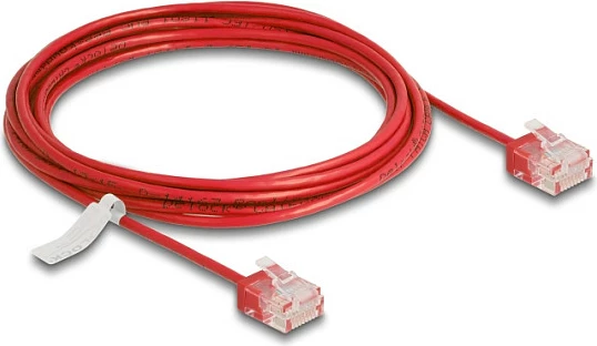 Kabllo rrjeti DeLOCK RJ45 Cat6 UTP Ultra Slim 3 m, e kuqe