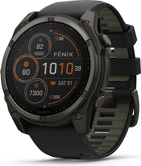 Smartwatch Garmin fēnix 8, 1.4", 32 GB, GPS, Wi‑Fi, e zezë
