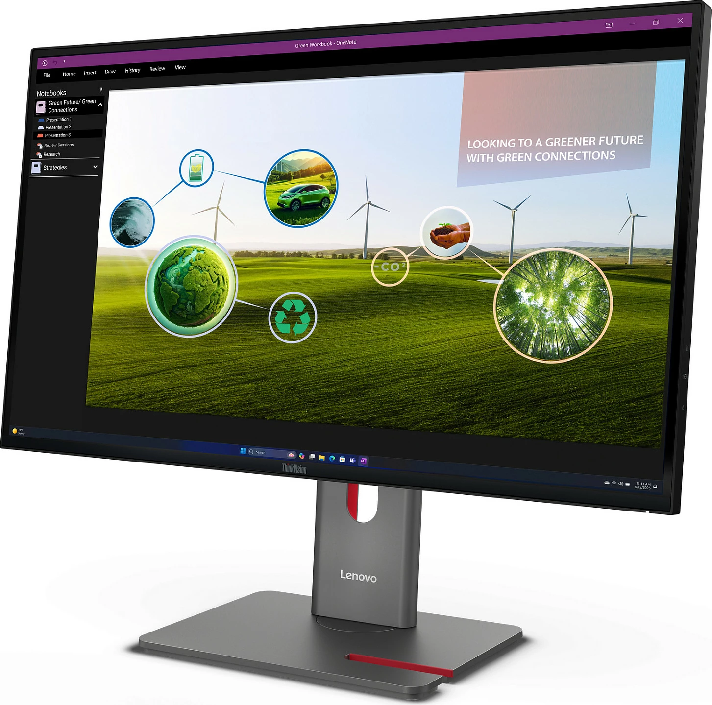 Monitor Lenovo ThinkVision P27Q-40, 27", 2560x1440, IPS, 120Hz, Eclipse Black