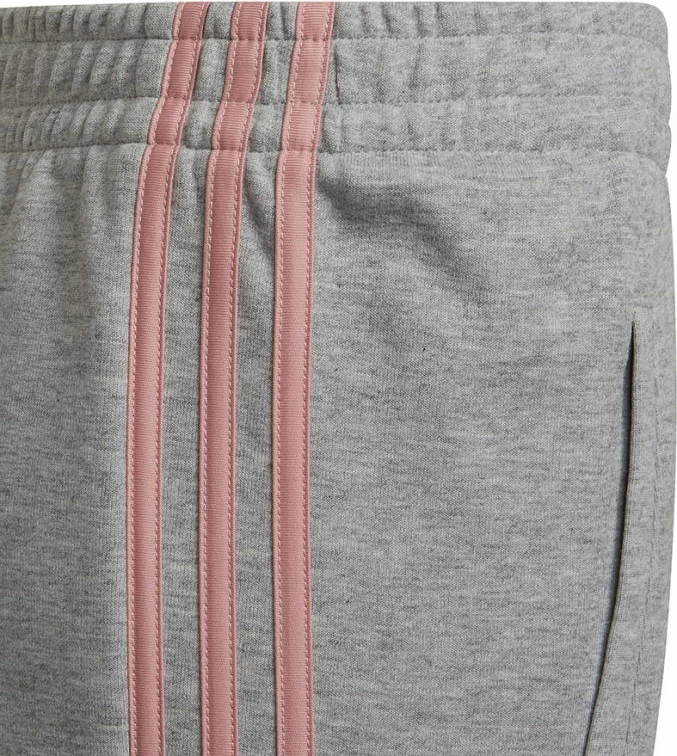Pantallona për fëmijë adidas, gri me detaje rozë [Madhësia: 164 cm]