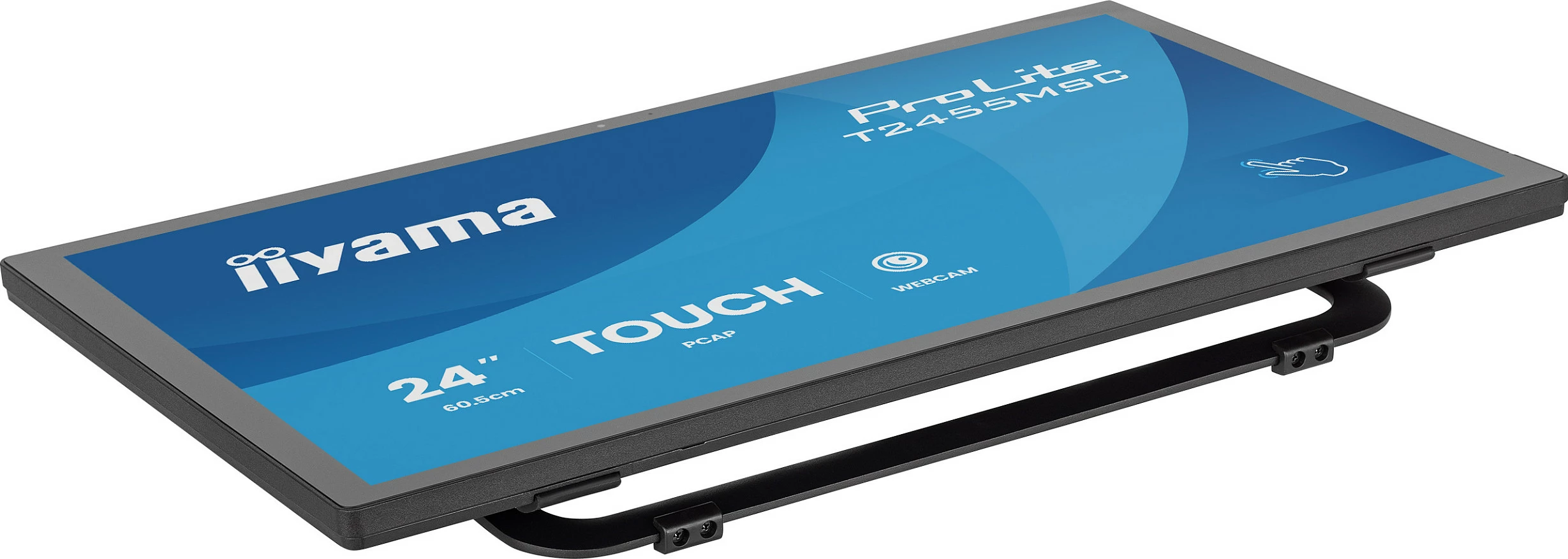 Monitor touch iiyama ProLite T2455MSC-B2, 23.8" IPS Full HD, 10-point PCAP, 360 cd/m², 120 Hz, me webcam, i zi
