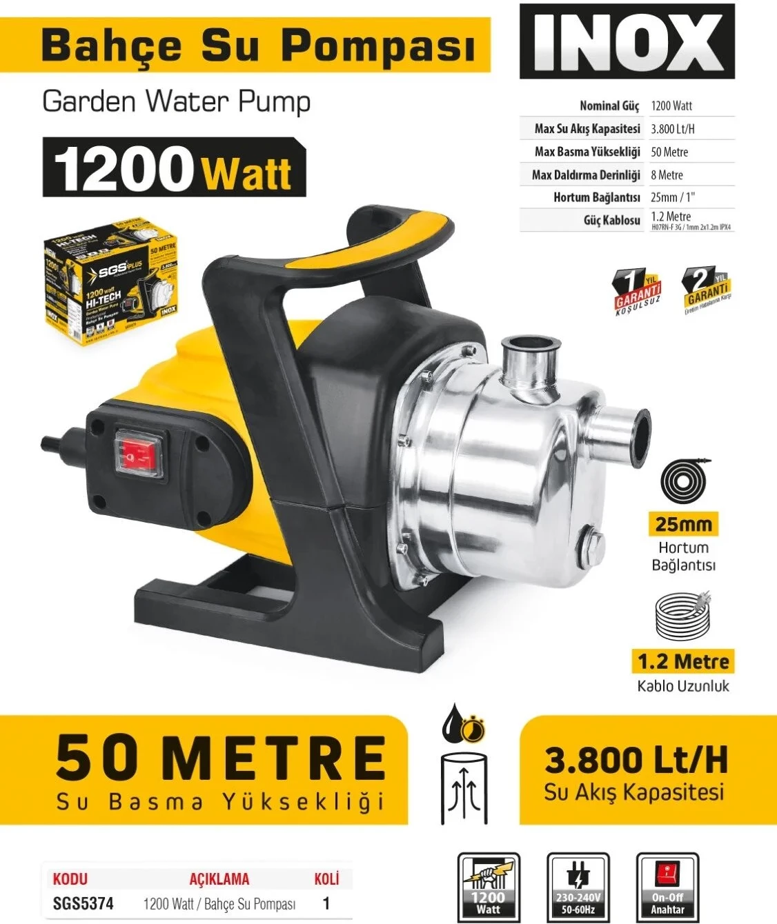Hidrofor 1200W veq motori SGS5374