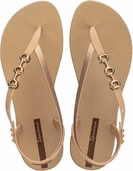 Sandale flip-flop për femra Ipanema, bezhë me të arta [Madhësia: 38]
