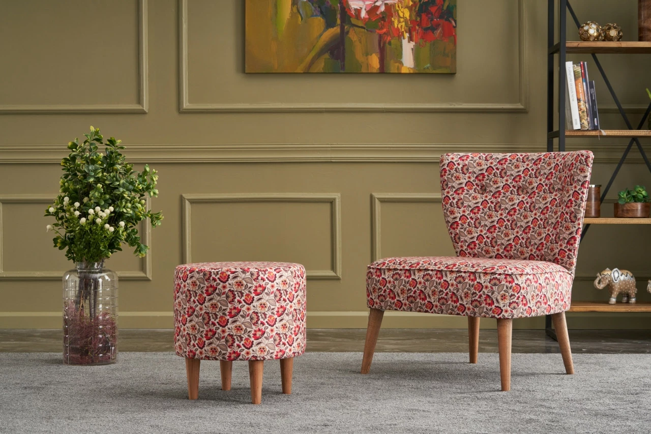Karrige Wing Atelier del Sofa, model Viola Berjer Sardunya, shumëngjyrëshe