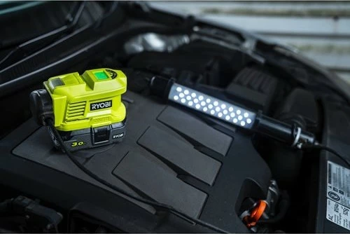 Inverter portativ Ryobi RY18BI150A-0, për bateri ONE+, i verdhë