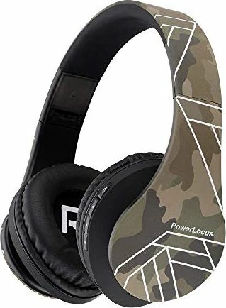 Kufje Bluetooth stereo PowerLocus PWL-P2-PAR, mikrofon, MicroSD/TF, FM, 15 orë, Kafe