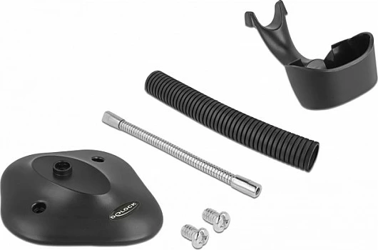 Skaner barkodi DeLOCK USB 1D Laser, kabllo 2 m, me mbajtëse, i zi