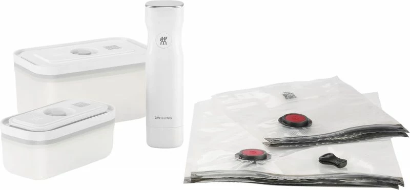 Set plastik për ruajtje ushqimi ZWILLING Fresh & Save S/M, i bardhë, 6 copë