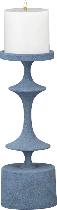 Mbajtës qiriri MOMENTS, alumin, ngjyrë blu, 12.5x12.5x34cm