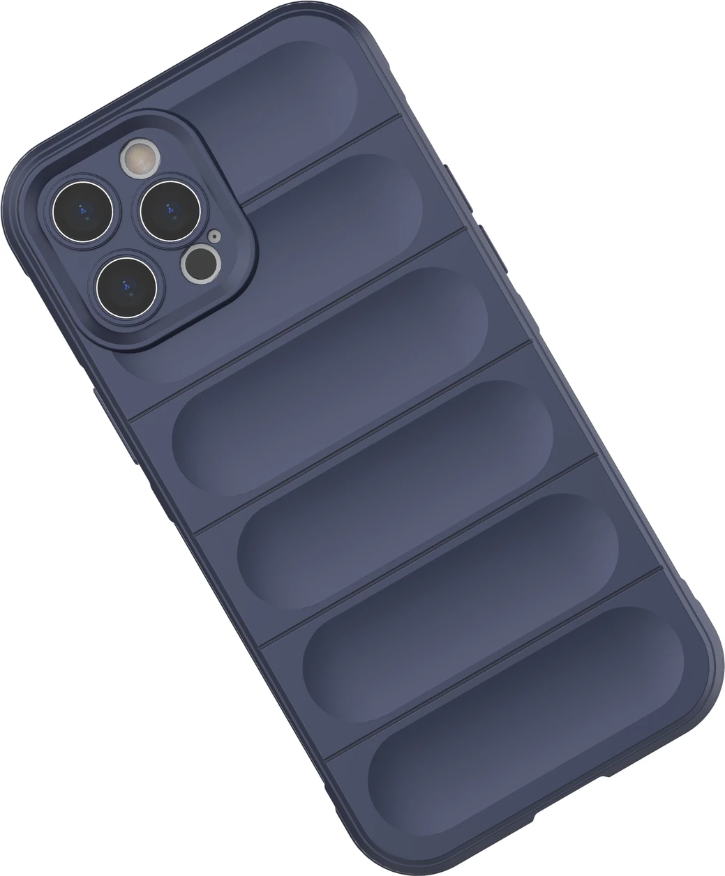 Mbështjellës Hurtel Magic Shield Case për iPhone 12 Pro Max, fleksibil, i blinduar, Kaltër e errët