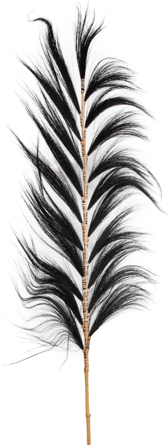 Gjethe dekorative FH7850 nga kallam i egër, ngjyrë e zezë-natyrale, 80x225x2 cm