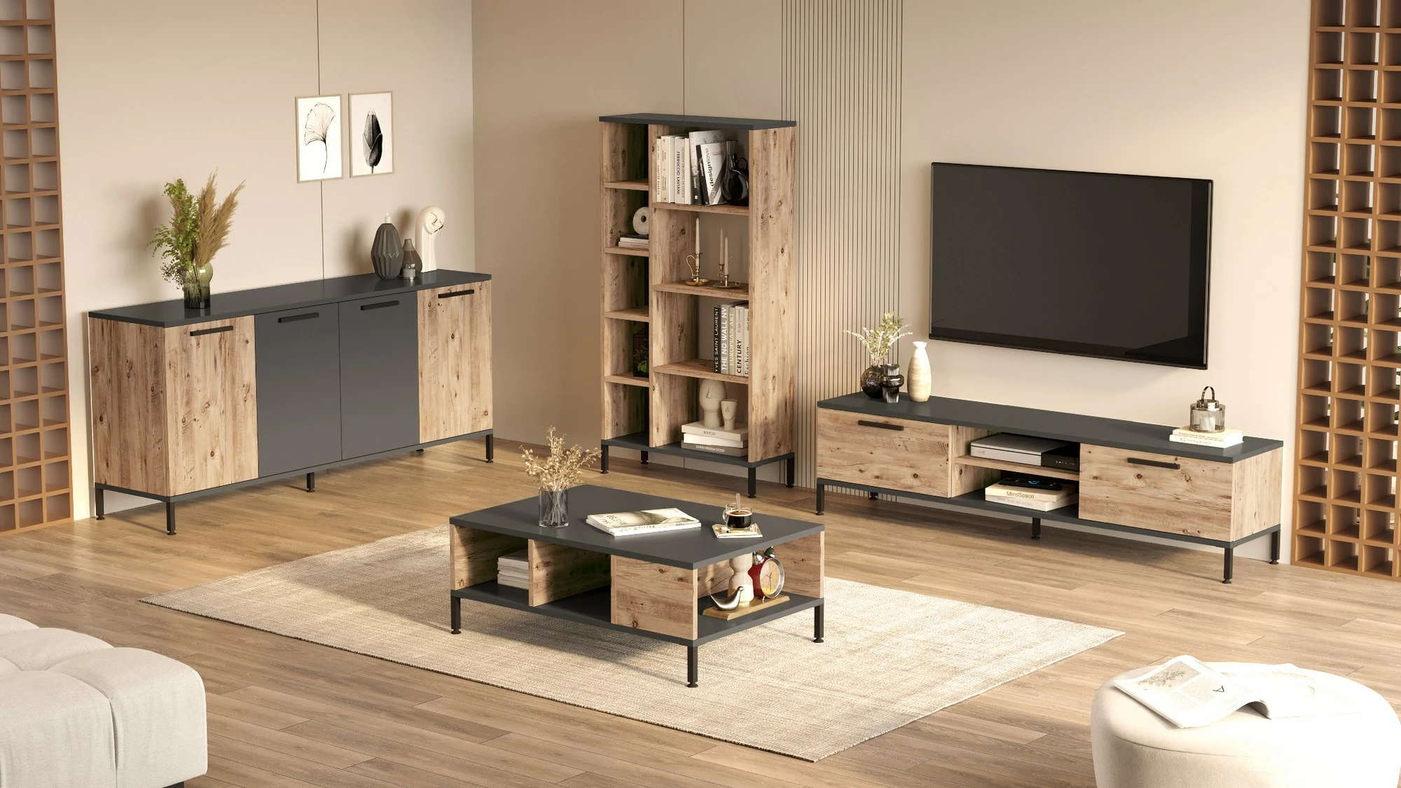 Set mobiljesh për dhomë dite, Hanah Home, Rl6-Aa