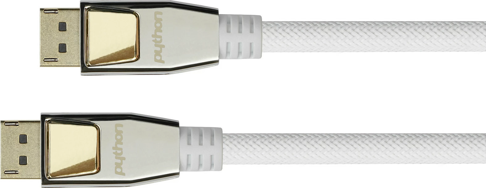 Kabllo DisplayPort Python GC-M0200, 10m, DP 1.2, 4K 60Hz, e bardhë