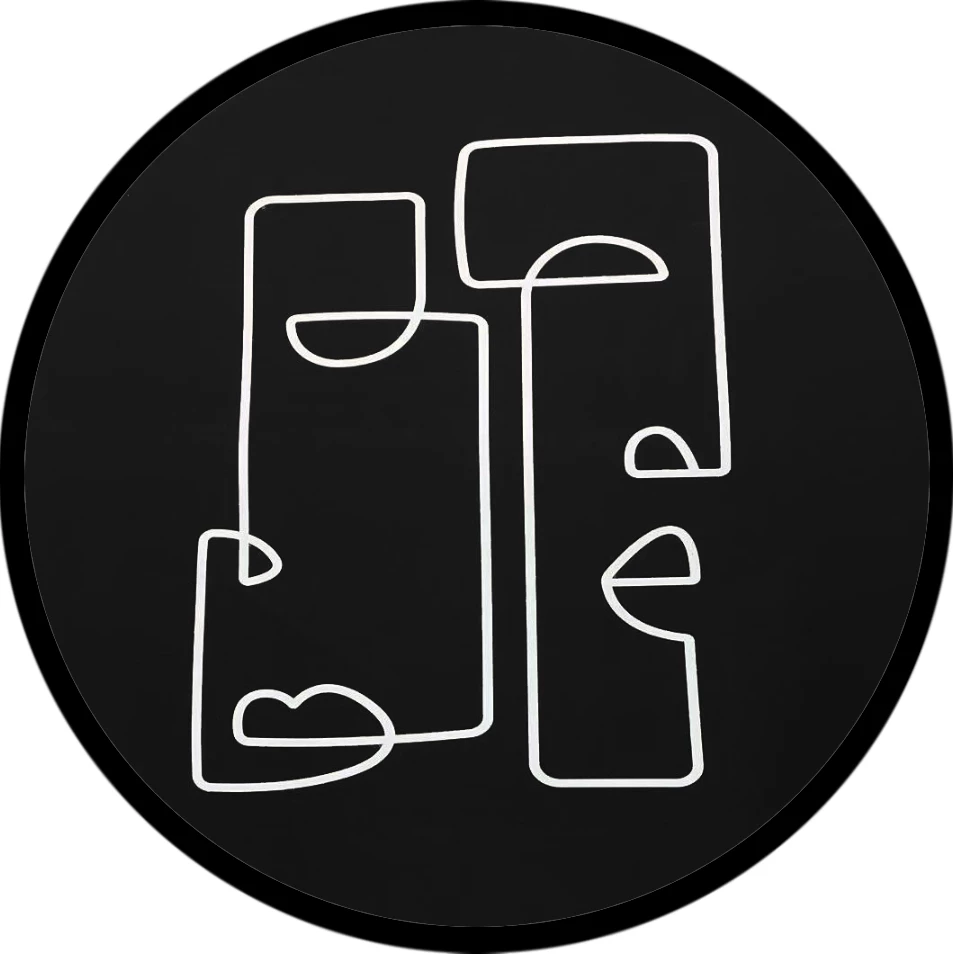 Tabaka dekorative FACE, MDF, e zezë-e bardhë, 40x40x4cm