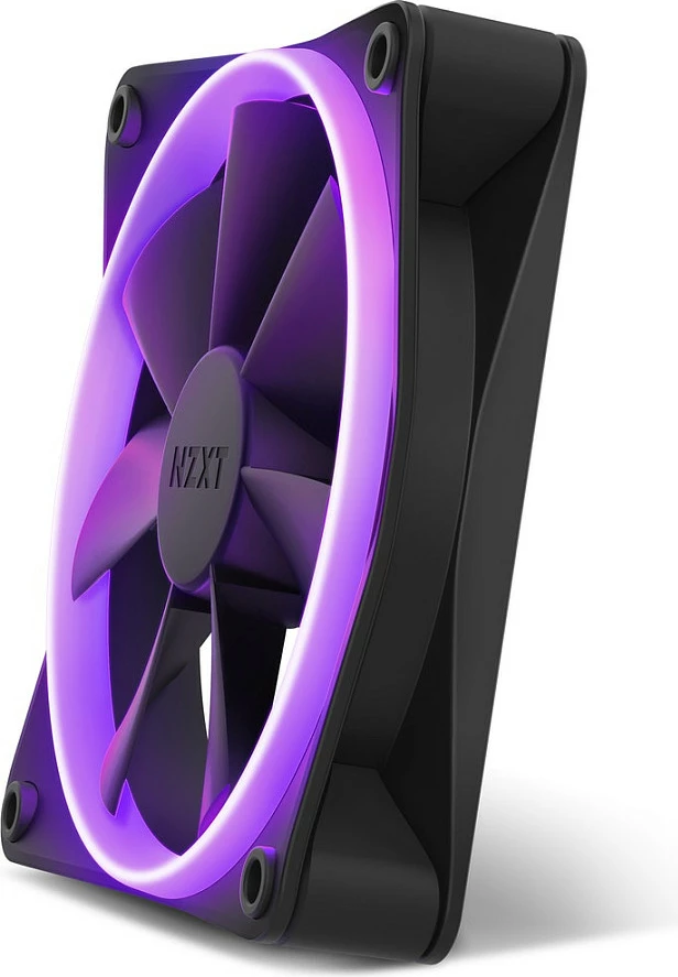 Fan NZXT F120 RGB, 120mm, PWM 4-pin, 500-1800 RPM, i zi