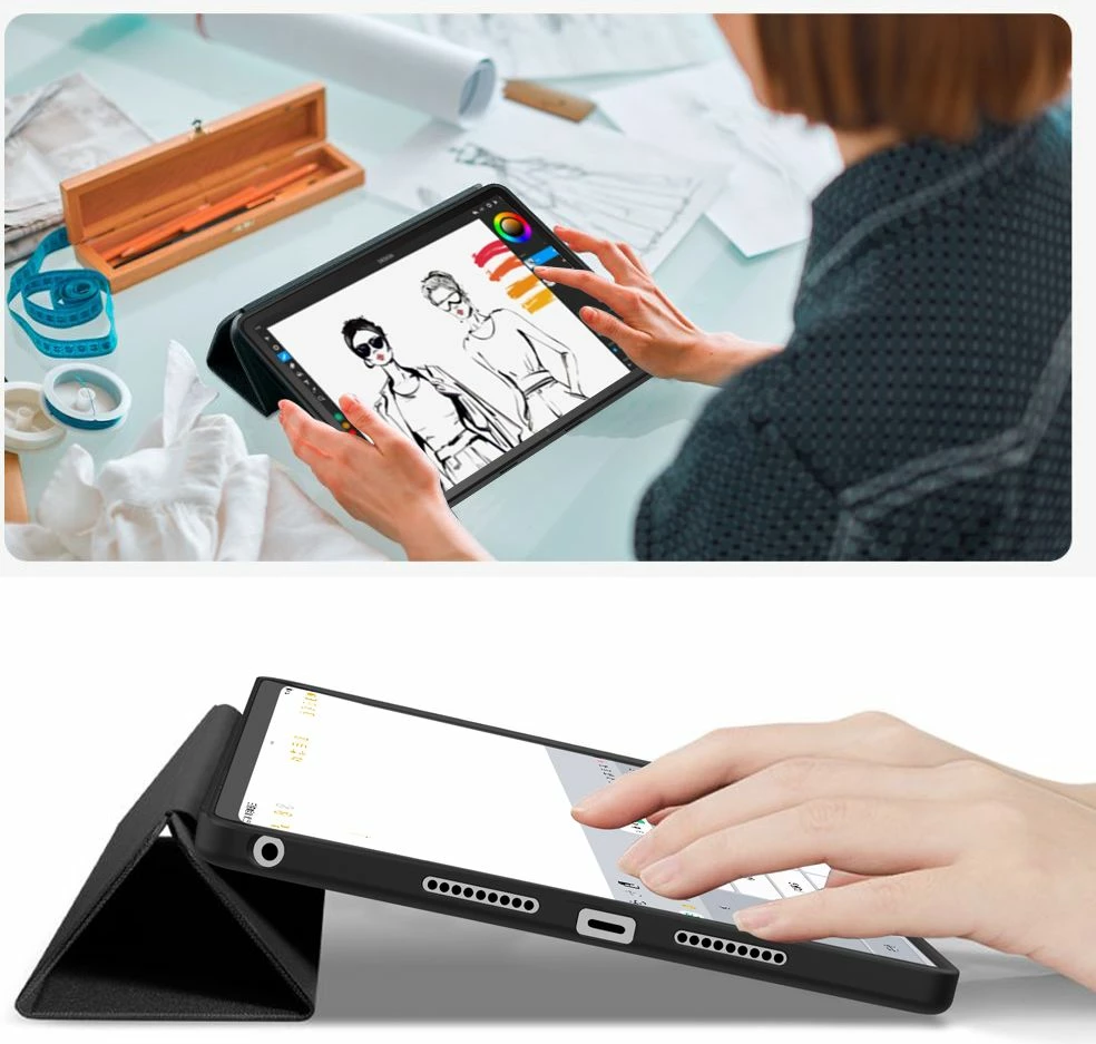Mbështjellës Tech-Protect SmartCase Pen për Lenovo Idea Tab 11.0 TB-336, i zi, 1 copë