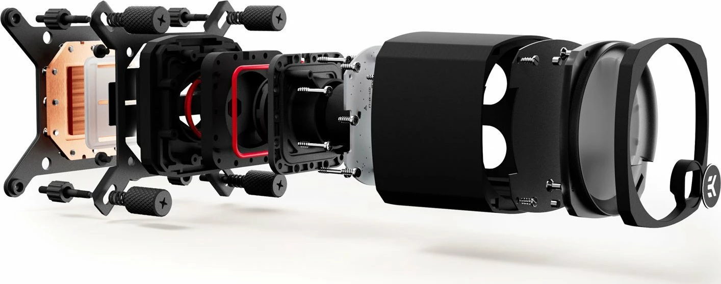 Ftohës uji AIO EK Water Blocks EK-Nucleus AIO CR360 Dark, radiator 360mm, 3x120mm PWM, pa RGB, i zi