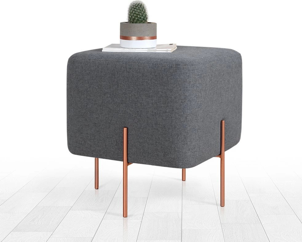 Puf Atelier del Sofa, ngjyrë gri e errët, 59, këmbë bakri