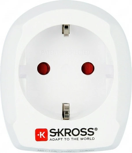 Adapter udhëtimi SKROSS Europe to UK, 2/3-pin, i bardhë