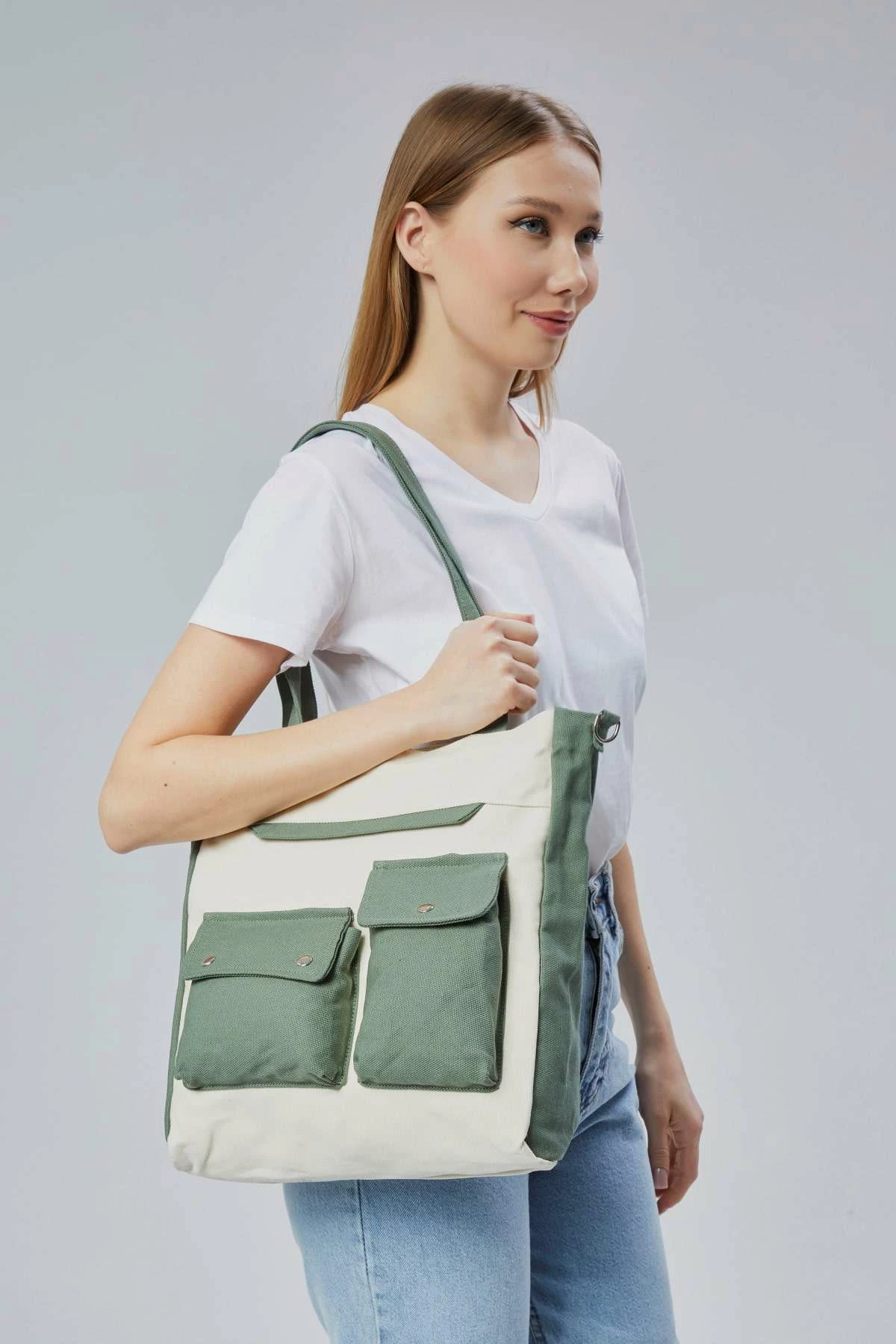 Çantë tote Zoozie Bags, e gjelbër, 2355