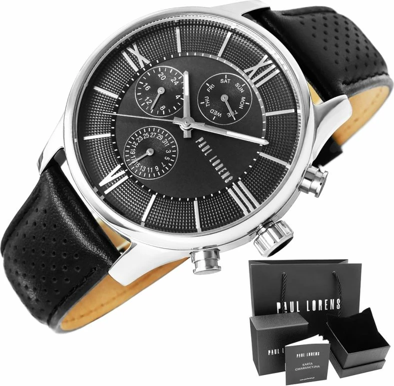 Orë dore për meshkuj Paul Lorens, e zezë