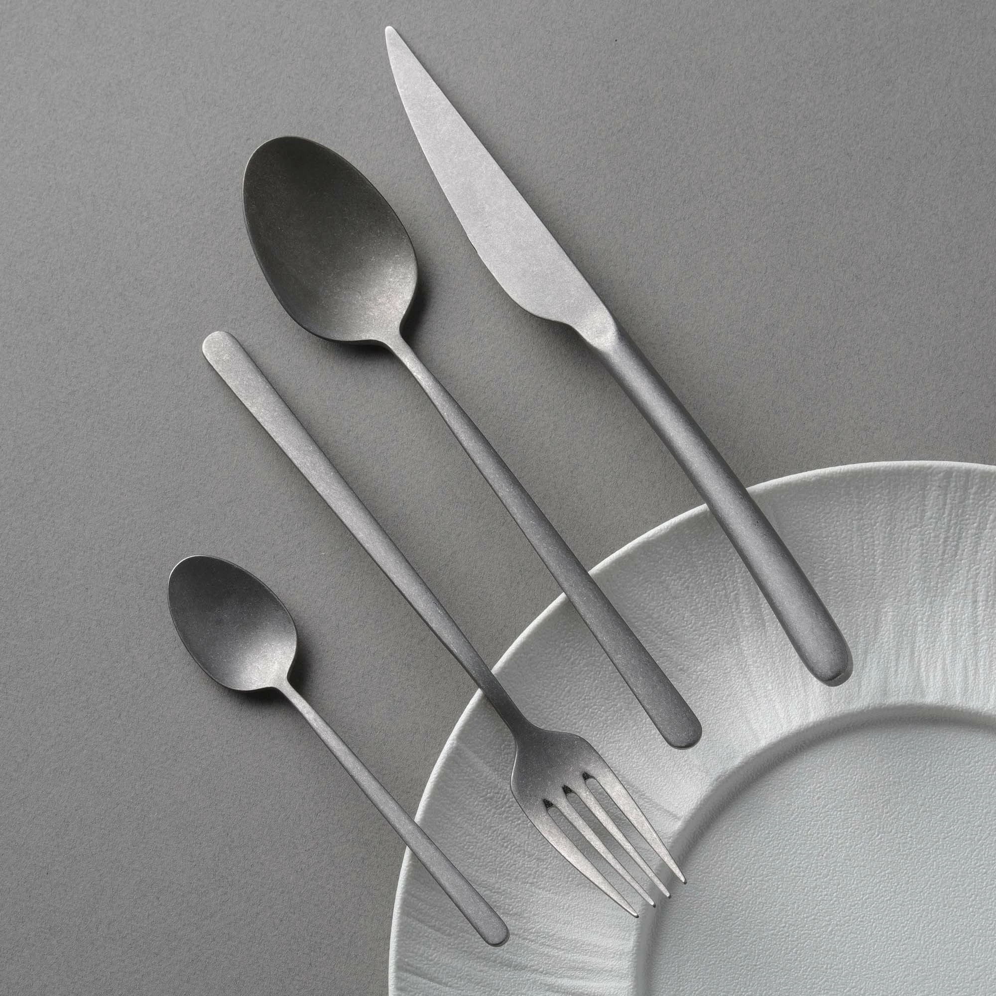 Lugë tavoline OVE Amarone Vintage 211 mm, inox 18/10, Silver Matt, set 12 copë