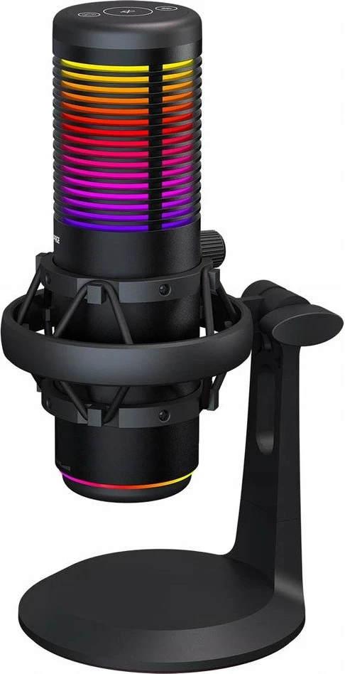 Mikrofon Rampage Bemol RGB USB-C/3.5mm, me tripod & shock mount, i zi