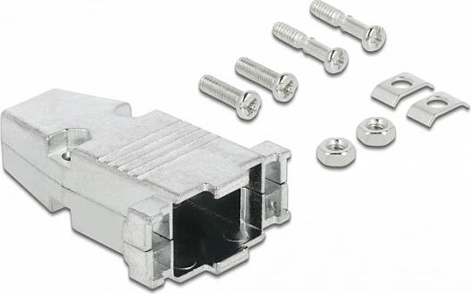 Shtëpizë metalike DeLOCK për konektor D-Sub 9 (DB9), 30.8 mm, argjendtë