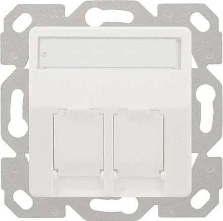 Pllakë muri Keystone LogiLink UP/50, 2 module, e bardhë