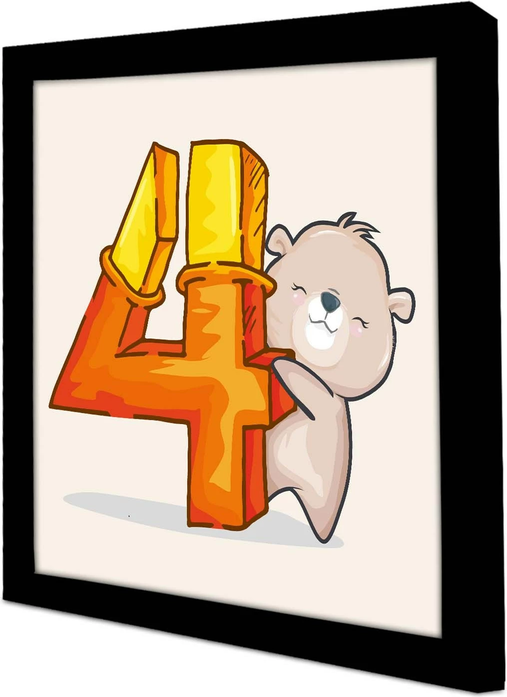 Pikturë dekorative me kornizë MDF, ngjyrë e verdhë/portokalli, Wallity, 33x33cm