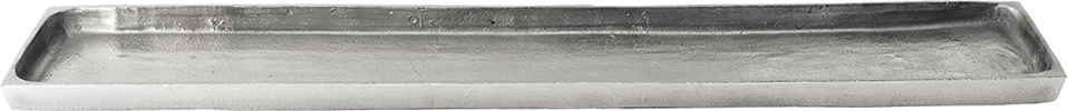 Tabaka dekorative STELLA, alumin, ngjyrë argjendi, 79x13x3 cm