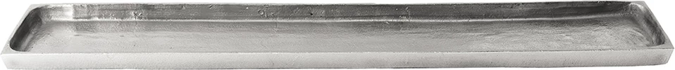 Tabaka dekorative STELLA, alumin, ngjyrë argjendi, 79x13x3 cm