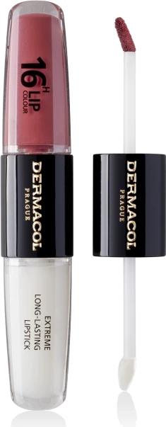 Buzëkuq i lëngshëm Dermacol 16H Longlasting, No.12, 4ml+4ml