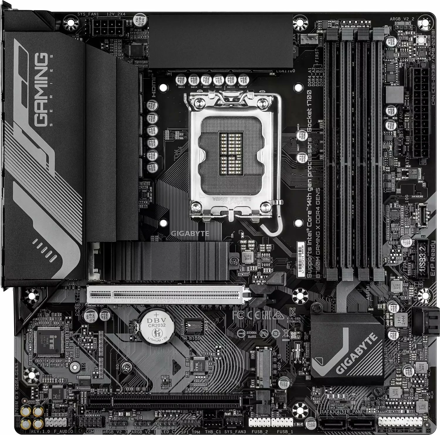 Pllakë amë Gigabyte B760M Gaming X DDR4 Gen5 Micro-ATX, DDR4 128GB, PCIe 5.0