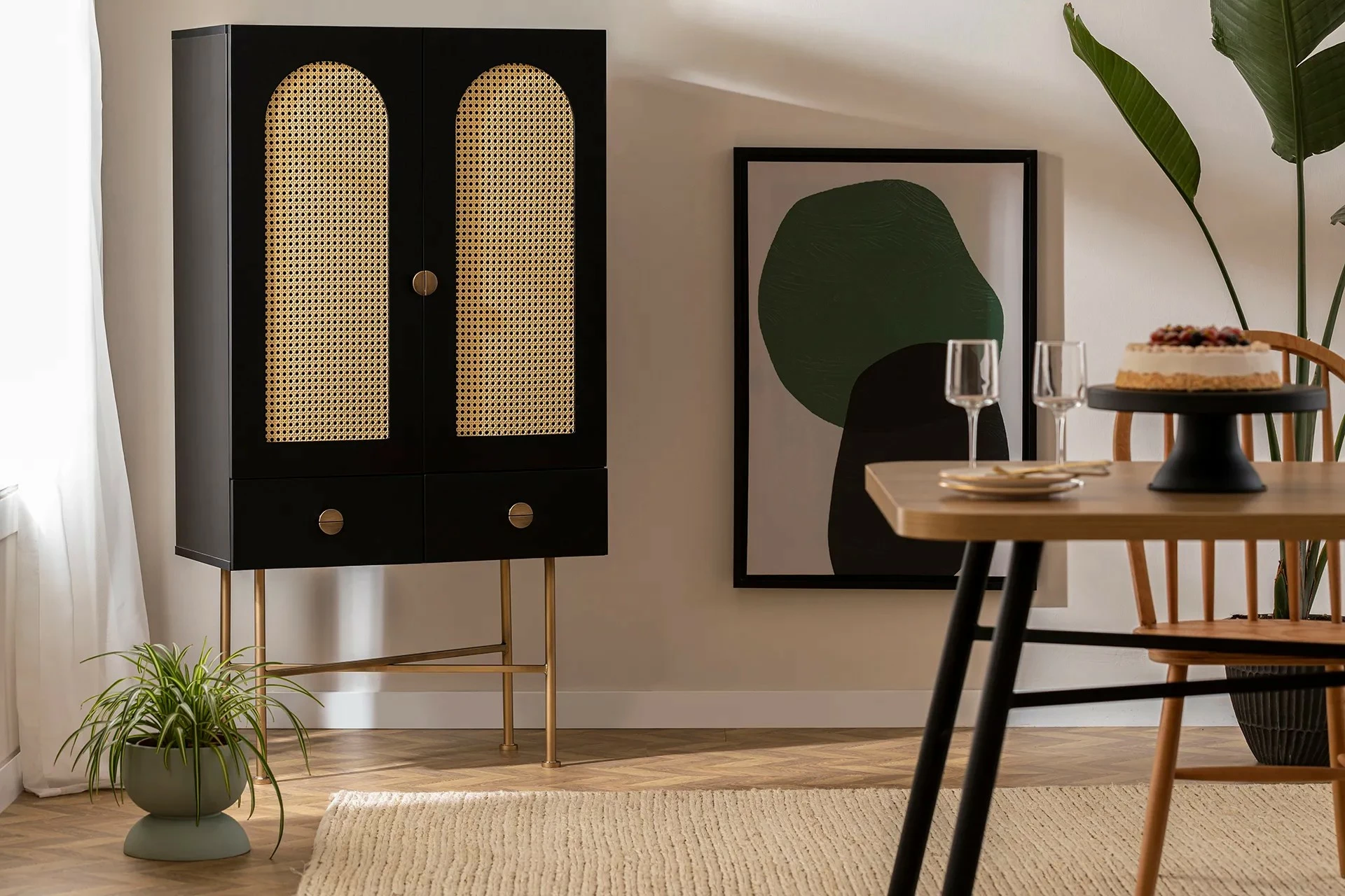 Konsol Skye Decor Cliff 150, e zezë