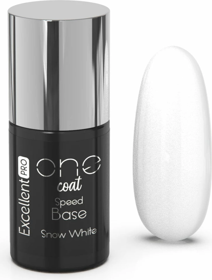 Bazë hibride për thonj Excellent PRO One Coat Speed Base Snow White për femra 7g
