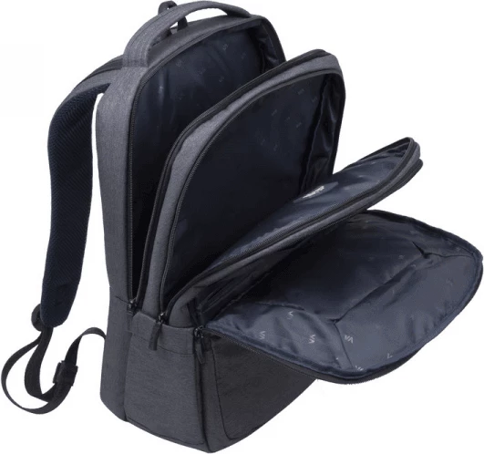 Çantë shpine për laptop RIVACASE 7765, deri 16", xhep tablet deri 10", material poliester repelent ndaj ujit, 0.56 kg, e zezë