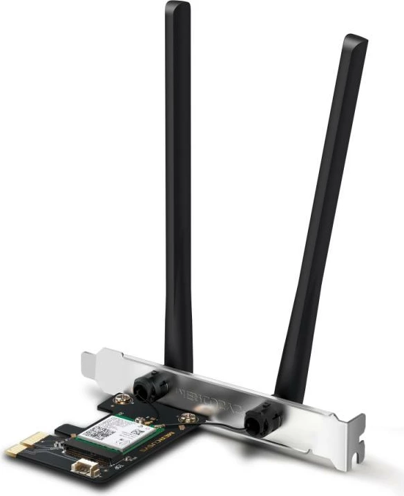Adapter Wi‑Fi 6 PCIe, Mercusys MA80XE, AX3000 me Bluetooth 5.2, 2 antena