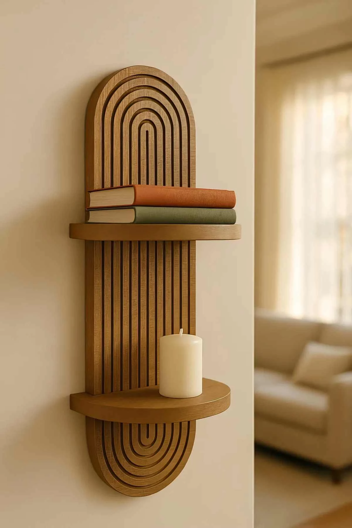 Raft muri, ngjyrë wenge, Skye Decor, Artmtkwll2