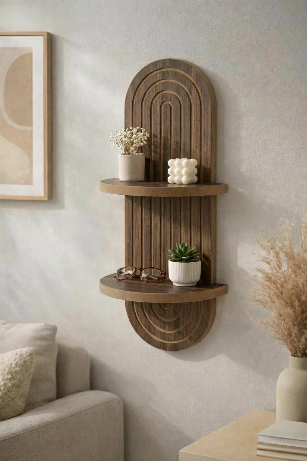 Raft muri, ngjyrë wenge, Skye Decor, Artmtkwll2