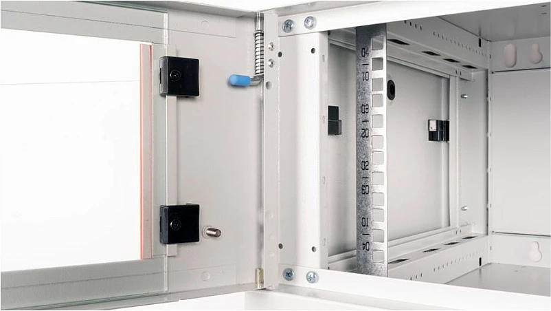 Kabinet rack ROLINE Basic Plus 19", 4U, 600x450, montim në mur, derë xhami, gri
