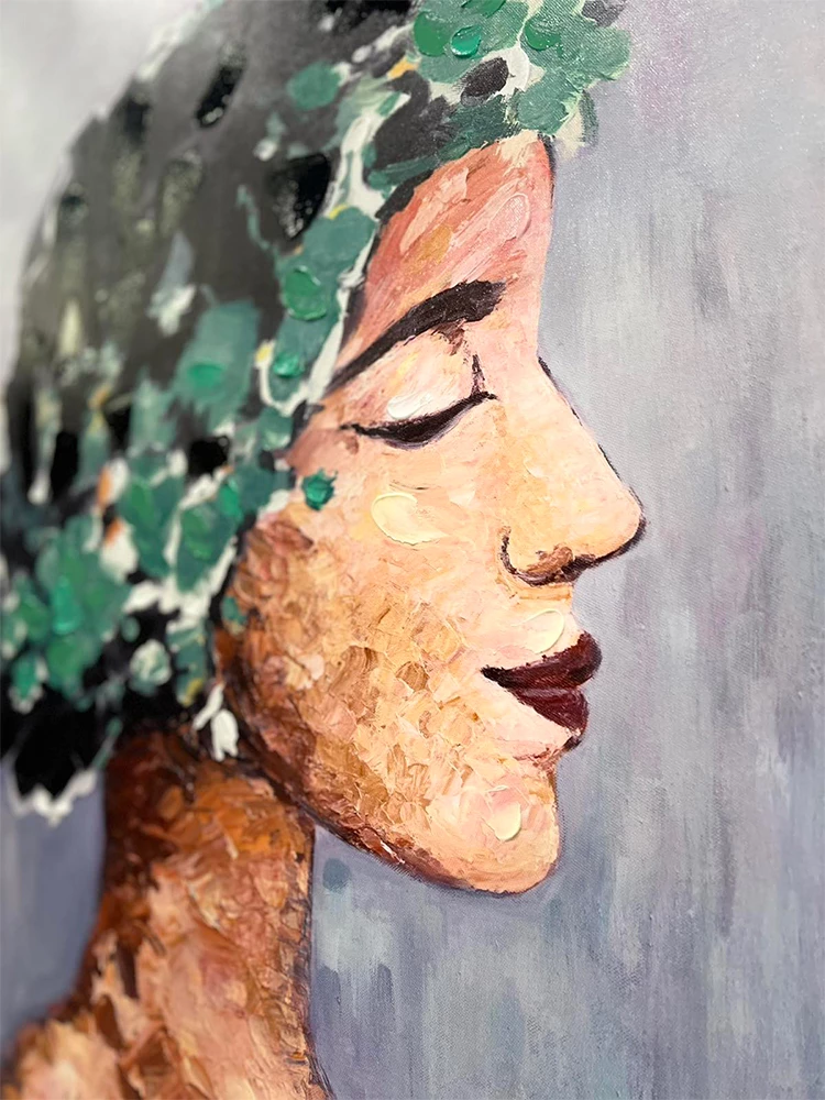 Pikturë dekorative SPRING LADY, kanavacë, shumëngjyrëshe, 60x80x4cm