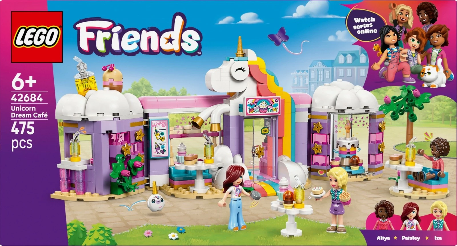 Set blloqe ndërtimi, LEGO Friends, 42684 Unicorn Cafe, 475 copë, 6+