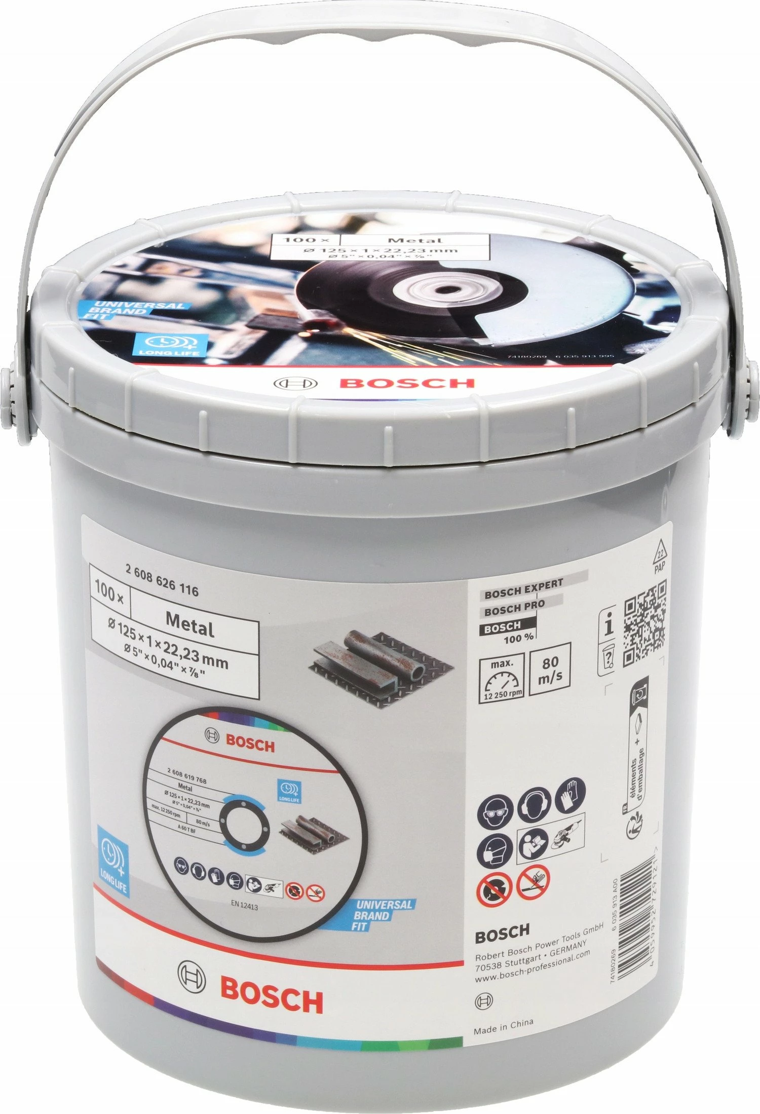 Disk prerës Bosch 2608626116 (A 60 T BF) 125x1.0mm, vrimë 22.23mm, set 100 copë