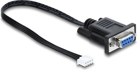 Kabllo seriale DeLOCK RS-232 D-Sub 9 (femër) në JST XH 4-pin (femër), 25 cm, e zezë