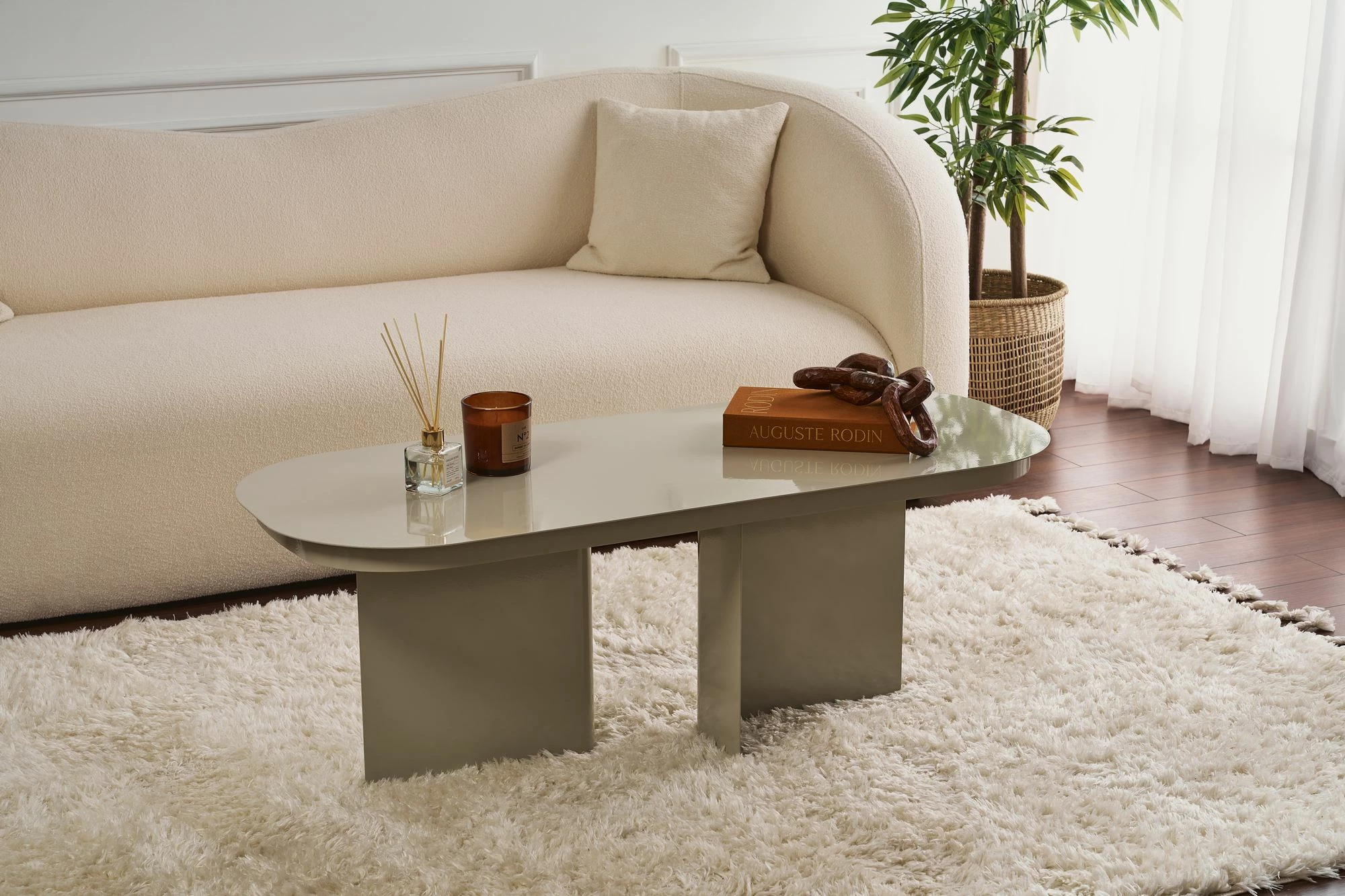 Tavolinë kafeje, ngjyrë taupe, Skye Decor, SHB-010-B, 120x45x44cm